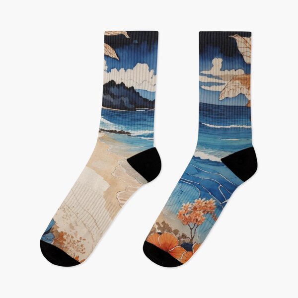 Item preview, Secluded Seascape: A Scenic Beach Illustration in Solitude designed and sold by Ngea.