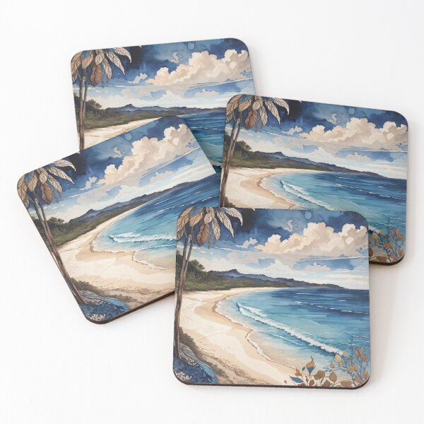 Item preview, Untouched Beauty: An Artistic Landscape of the Deserted Beach designed and sold by Ngea.