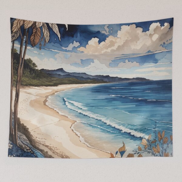 Item preview, Untouched Beauty: An Artistic Landscape of the Deserted Beach designed and sold by Ngea.