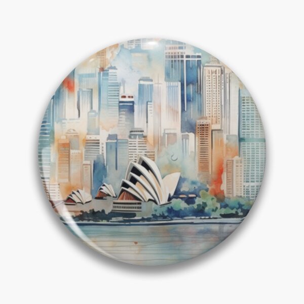 Item preview,  Sydney Australia acuarela de patrones sin fisuras designed and sold by PutsGroup.