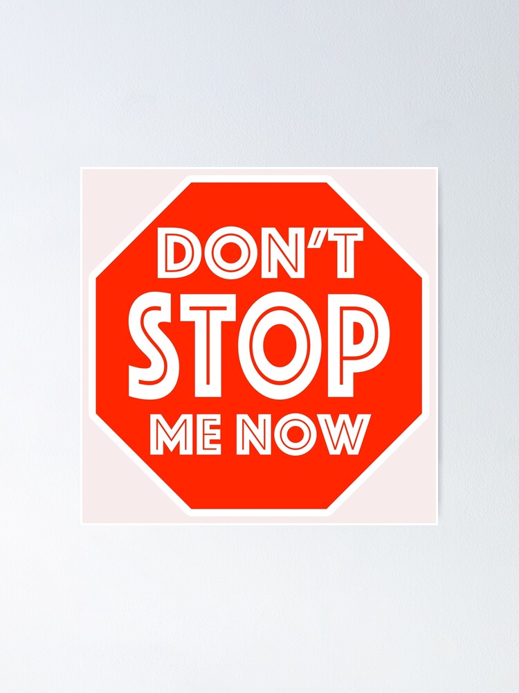 Don't Stop Me Now Queen Poster Song Lyrics Print 