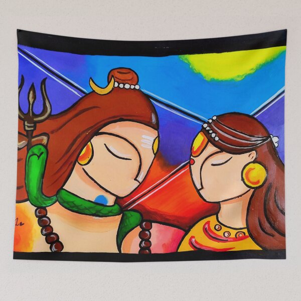Item preview, Shiv Parvati Painting  designed and sold by VishwaPrasiddh.