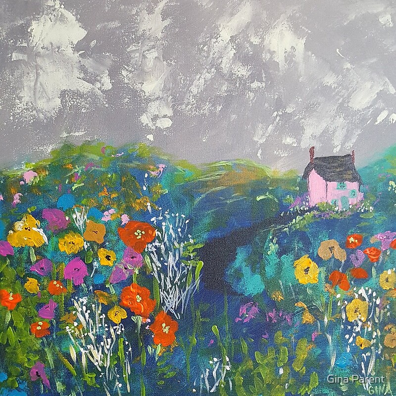 My Little Pink Cottage By Gina Parent Redbubble