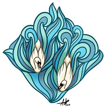 Artwork thumbnail, Stunning Swans by smoothfoxill
