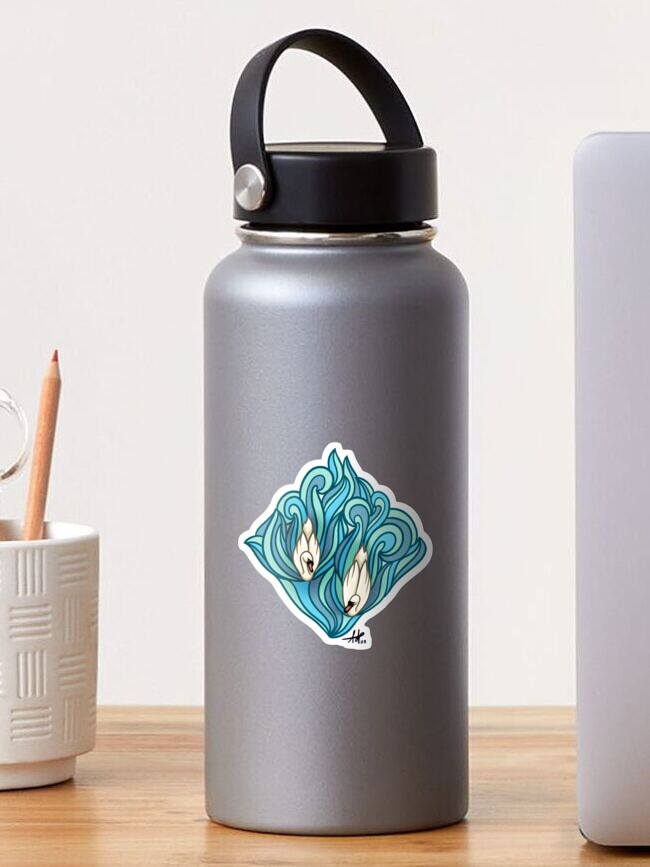 Thumbnail 1 of 3, Sticker, Stunning Swans designed and sold by smoothfoxill.