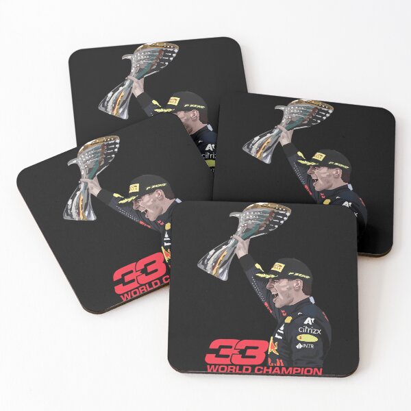 Item preview, Verstappen Celebrating Dubai Gp 2021 World Champion With Trophy designed and sold by LuxuryDimdums.
