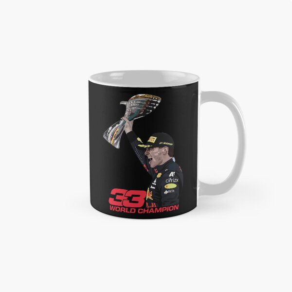 Item preview, Verstappen Celebrating Dubai Gp 2021 World Champion With Trophy designed and sold by LuxuryDimdums.