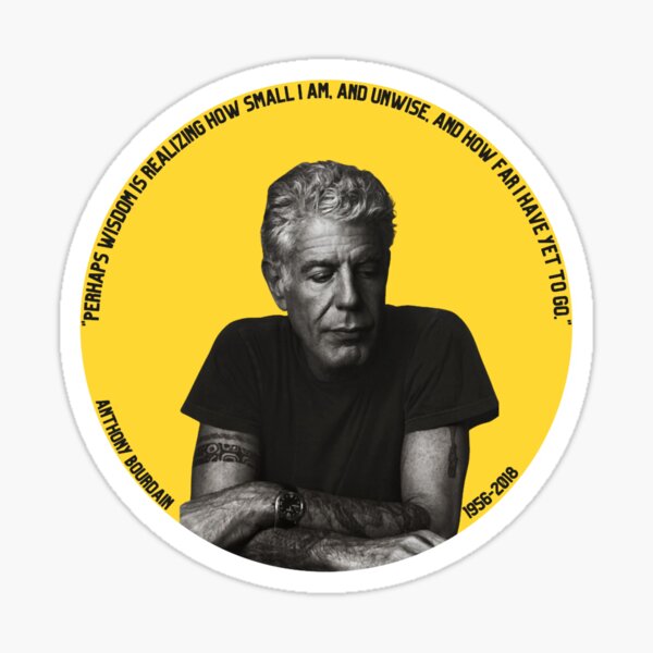 Item preview, Anthony Bourdain Quote Sticker designed and sold by CartabanShop.