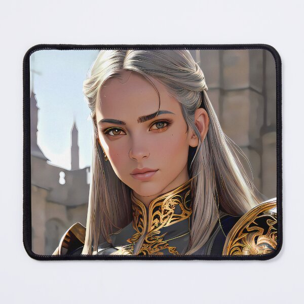Item preview, Barbarian woman in medieval armor Art Print designed and sold by Stoneheim.