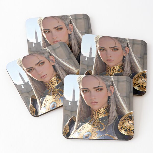 Item preview, Barbarian woman in medieval armor Art Print designed and sold by Stoneheim.
