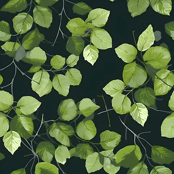 Artwork thumbnail, Green Leaves Pattern 4 by DigitalPatternx