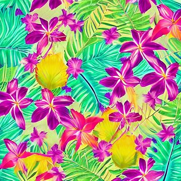 Artwork thumbnail, Abstract Tropical Floral Pattern by calibrit