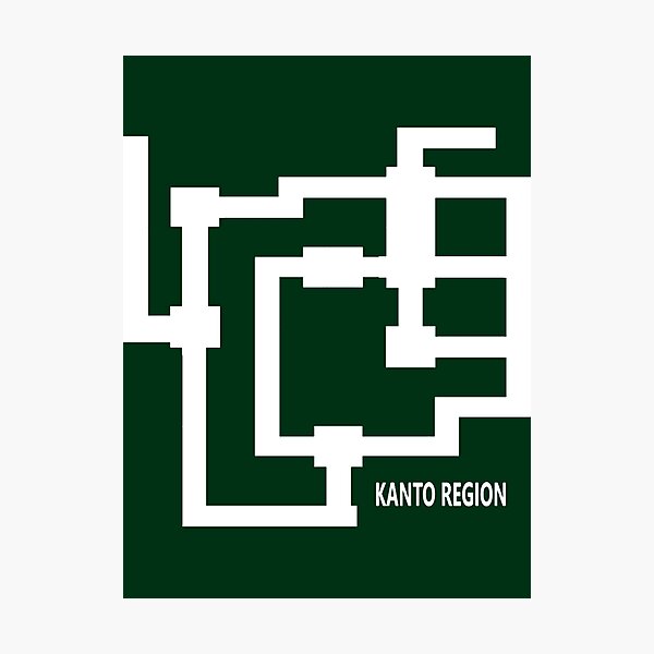 Item preview, Kanto Region Map designed and sold by berriossantana.