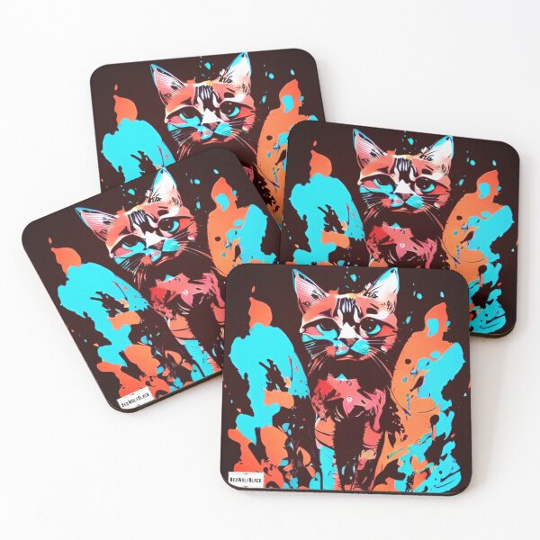Item preview, Cute colorful cat cats 20 designed and sold by RedWolfDisigne.