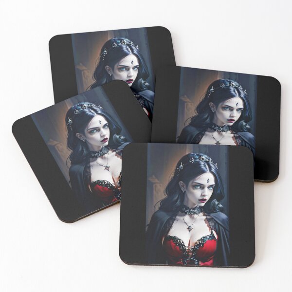 Item preview, Gothic Vampire Woman Art Print designed and sold by Stoneheim.