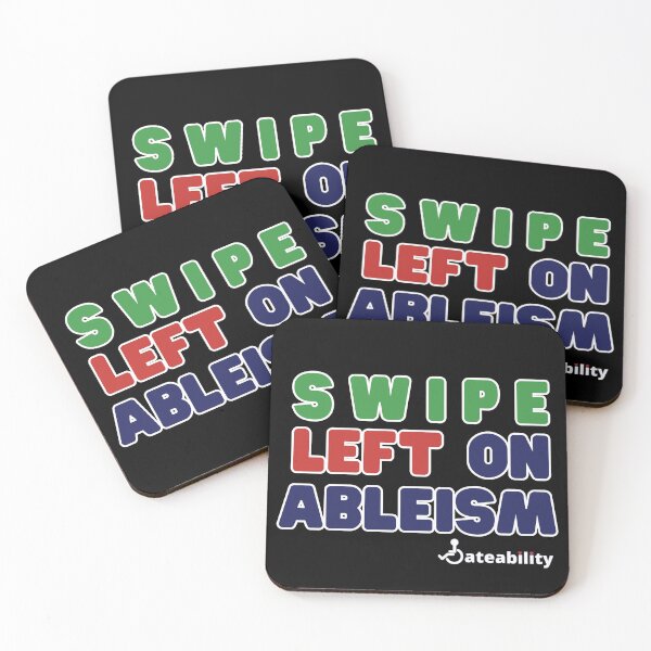 Item preview, Swipe Left on Ableism! designed and sold by Dateability.