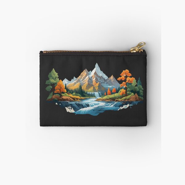 Item preview, Illustration of a mountain with trees and water designed and sold by AsCreationss.