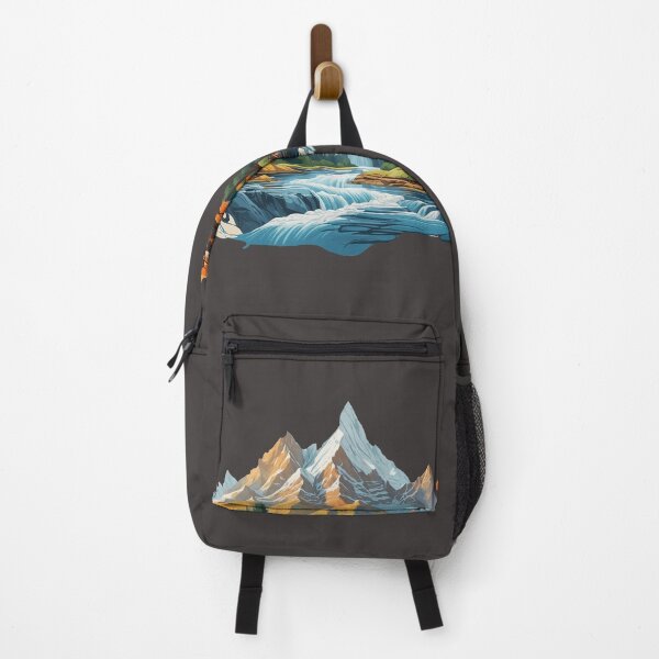 Item preview, Illustration of a mountain with trees and water designed and sold by AsCreationss.