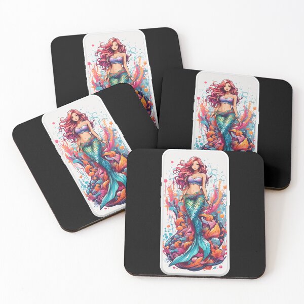 Item preview, Red Splash Mermaid designed and sold by SirenasWorld.