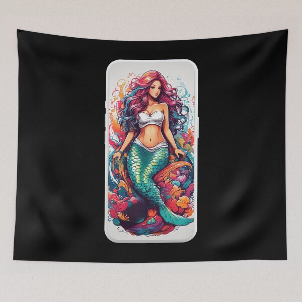 Item preview, Paint Swirls Mermaid designed and sold by SirenasWorld.