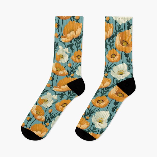 Item preview, Orange White Poppies designed and sold by junkydotcom.
