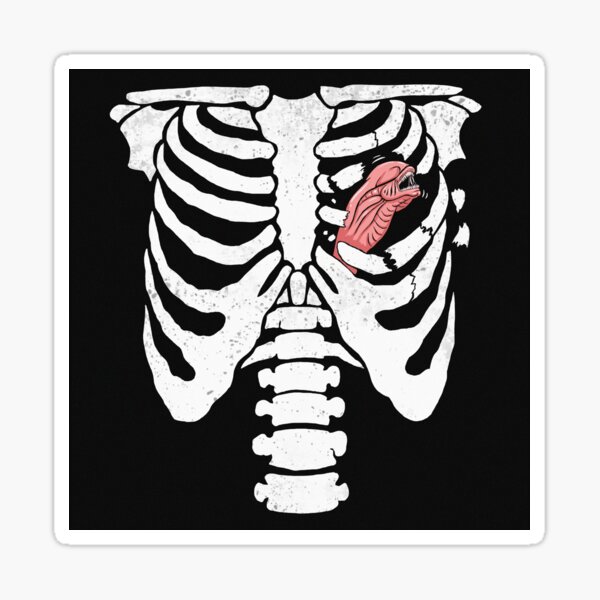 Buy 'Spooky Ribcage Skeleton Orange' by RetroGear as a T-Shirt, Classic T- Shirt, Tri-blend T…