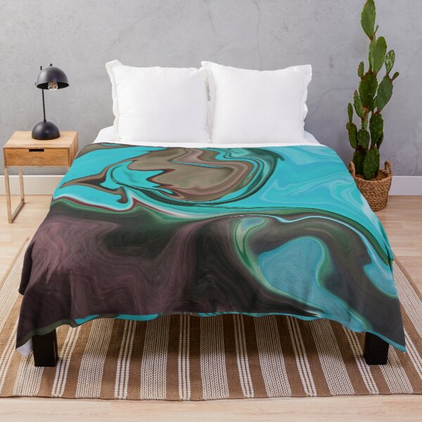 Item preview, Aqua and Chocolate Abstract designed and sold by slimbirdy.
