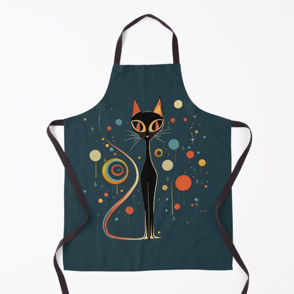 Item preview, Mid Century Modern Atomic Cat, Retro Hallowen Black Cat, MCM cat, Black MOD cat designed and sold by BrightStreet.