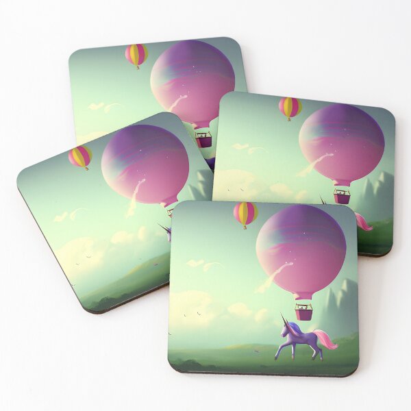 Item preview, Unicorn and Hot Air Balloons designed and sold by NitaBond.