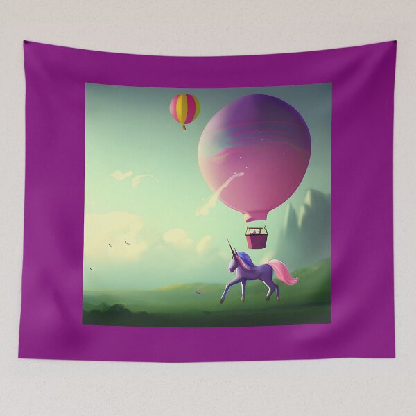 Item preview, Unicorn and Hot Air Balloons designed and sold by NitaBond.
