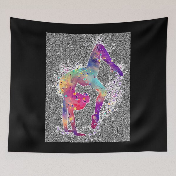 Item preview, Gymnastics 	 Tumbling Colorful Watercolor Art 	 Poster	 designed and sold by hectorcally48.