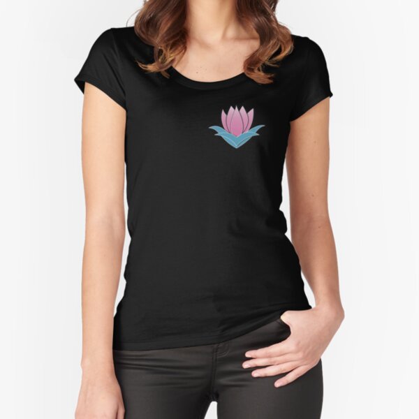 Pale Lotus Flower Fitted Scoop T-Shirt