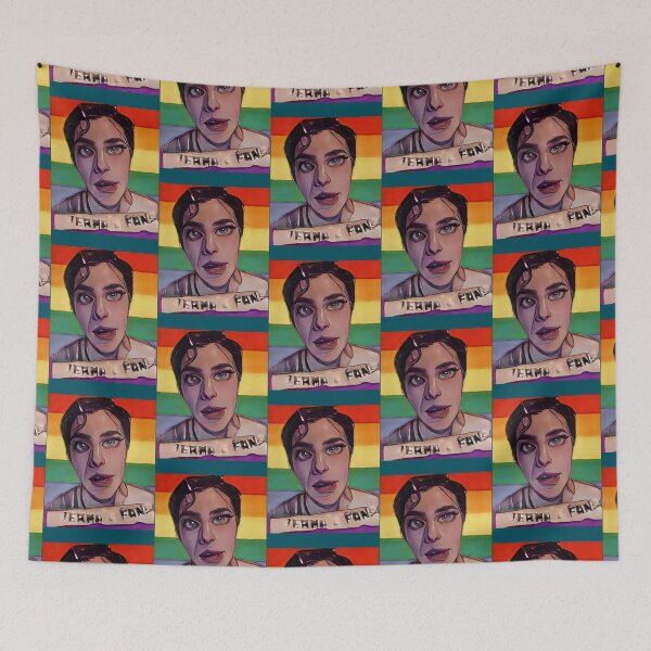 Item preview, Jerma Pride Flag - Jerma_s Fans Cartoon Designs designed and sold by myermainen.