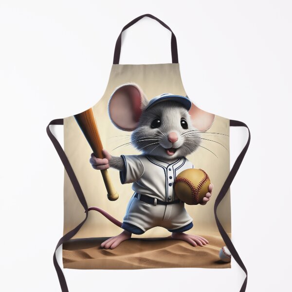 Item preview, cute mouse playing baseball designed and sold by Mauswohn.