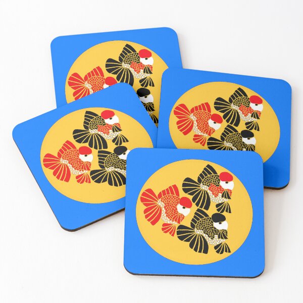 Item preview, Tricolor, rojo/blanco y negro/blanco Oranda Goldfish Trio 81023 designed and sold by Nosnah.