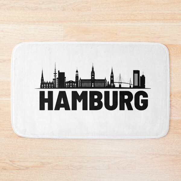 Item preview, Ilustración de silueta de ciudad de Hamburgo designed and sold by DeluxBee.