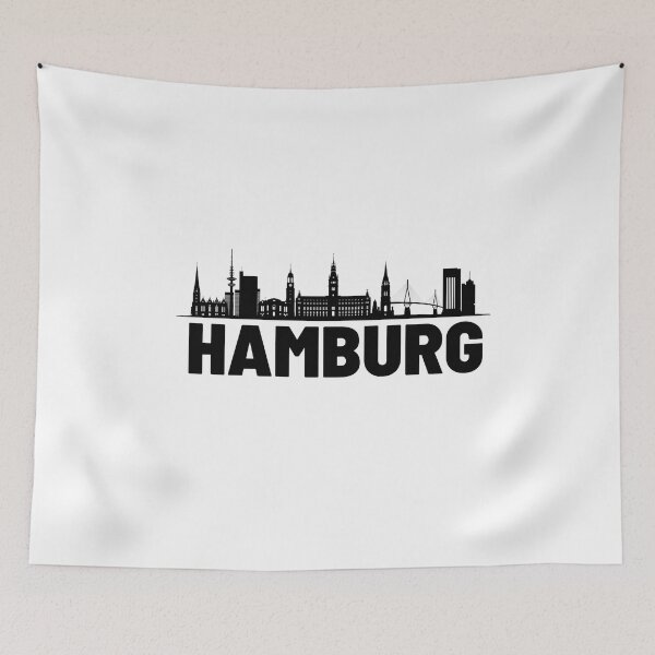 Item preview, Hamburg city silhouette illustation  designed and sold by DeluxBee.