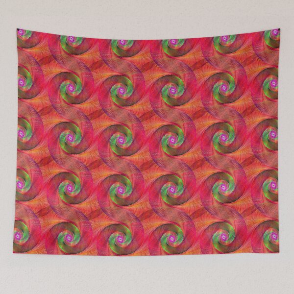 Item preview, Neon green and pink spirals  designed and sold by karinasalwaszka.