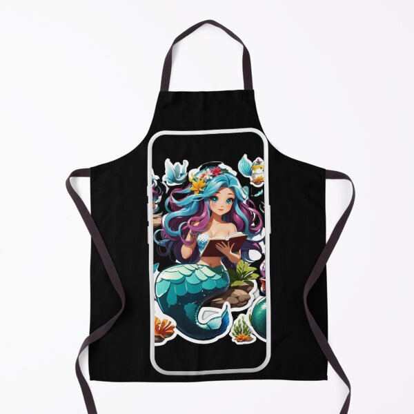 Item preview, Cute Little Reading Mermaid designed and sold by SirenasWorld.