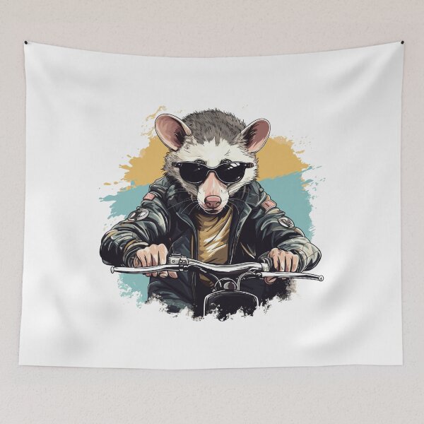 Item preview, Biking Possums Ride: Ruling the Cityscape | Opossum Lovers designed and sold by DarcoDesigns.