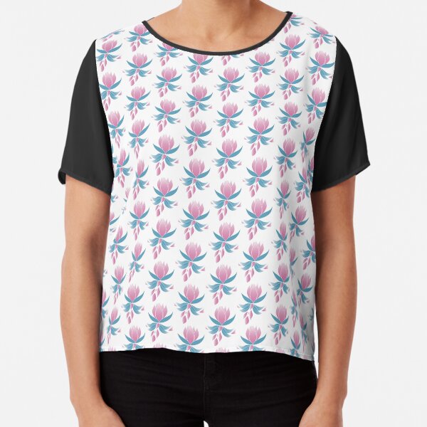 Pale Lotus Flower on the water Chiffon Top