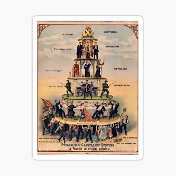 Item preview, Pyramide kapitalistischer Systeme – Industriearbeiter der Welt designed and sold by chubedan.