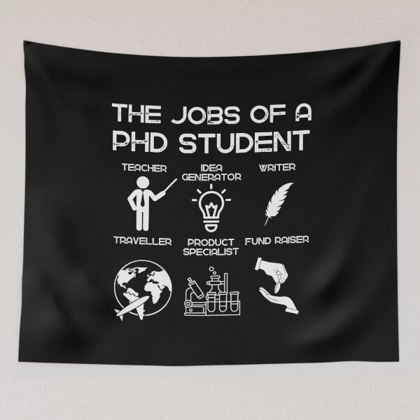 Item preview, The many jobs of a PhD student for men designed and sold by Lady-Frost.