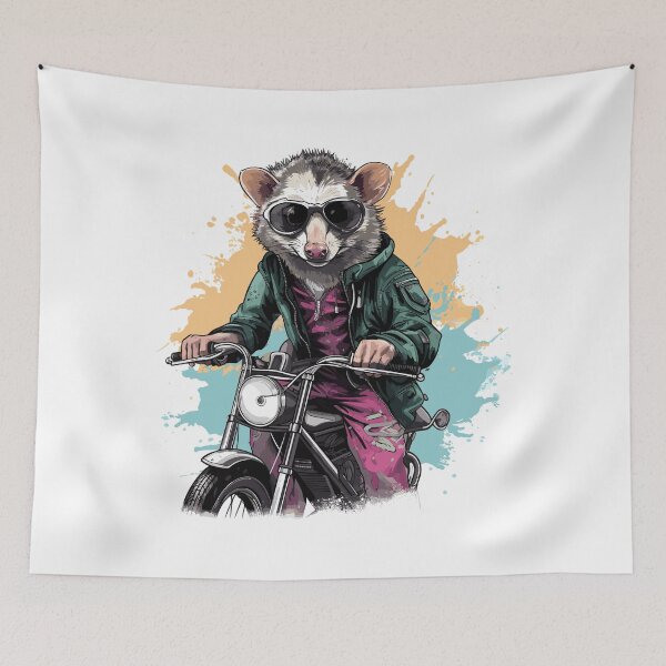 Item preview, Biking Possums Ride: Ruling the Cityscape | Opossum Lovers designed and sold by DarcoDesigns.
