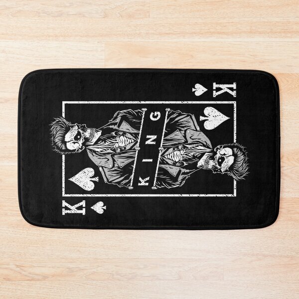 Artikelvorschau, King Of Spades Poker Biker Zombie Halloween Spielkarte entworfen und verkauft von GrandeDuc.