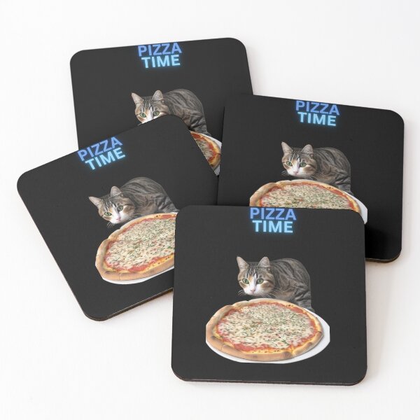 Artikelvorschau, PIZZA TIME CAT entworfen und verkauft von CuteCatsCoffee.