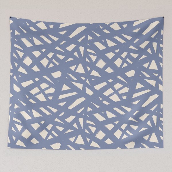 Item preview, blue on white lines designed and sold by Sara Frane.