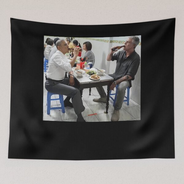 Item preview, Bourdain and Obama designed and sold by AdFreeBrice.