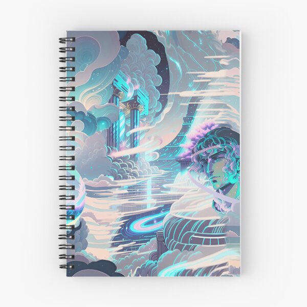 Item preview, hellenism, ancient greece, modern fret, clouds, neon, opal, abstraction, lighthouse, ship, meander designed and sold by Maria Mihailova.