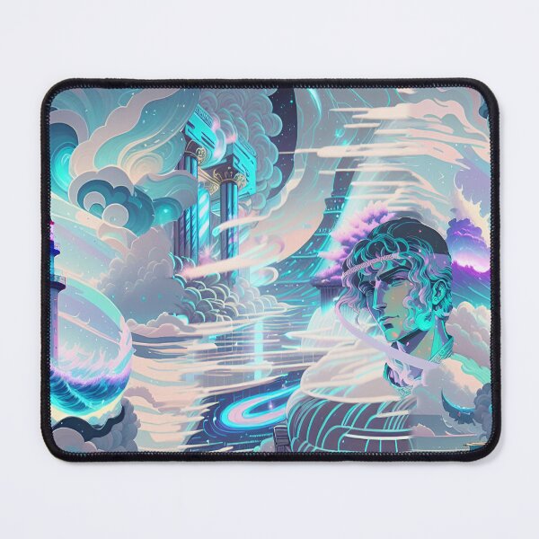 Item preview, hellenism, ancient greece, modern fret, clouds, neon, opal, abstraction, lighthouse, ship, meander designed and sold by Maria Mihailova.